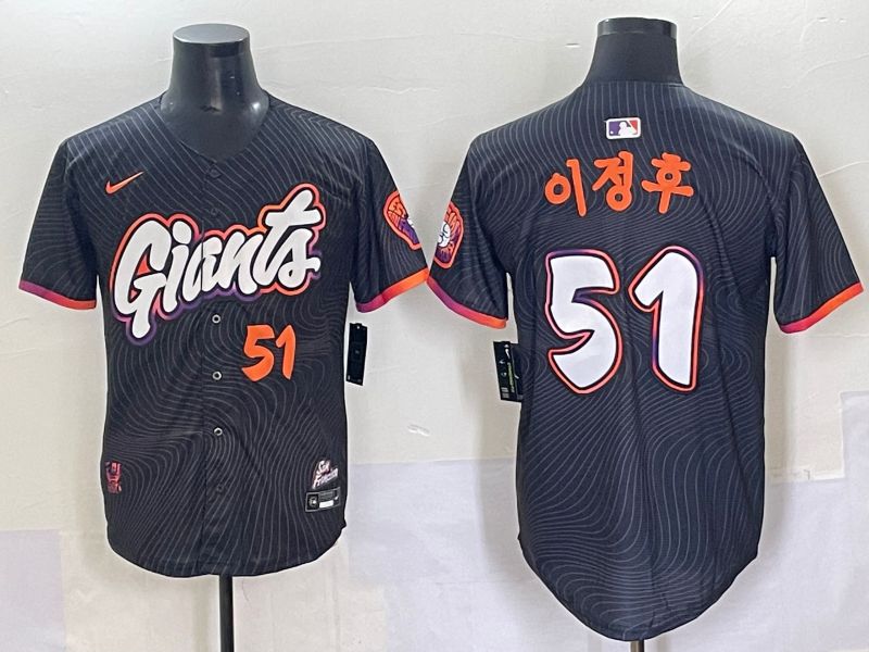 Men 2025 San Francisco Giants #51 J.H.Lee Black Joint Name Nike MLB Jersey style 45